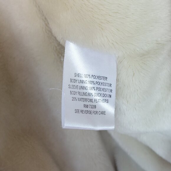 Marvin Richards Cream Down Puffer Coat - Picture 7 of 7